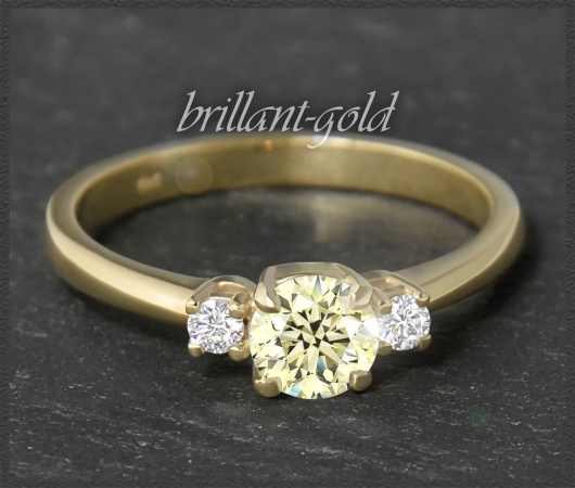 Brillant Ring 585 Gold 0,62ct; Lupenrein
